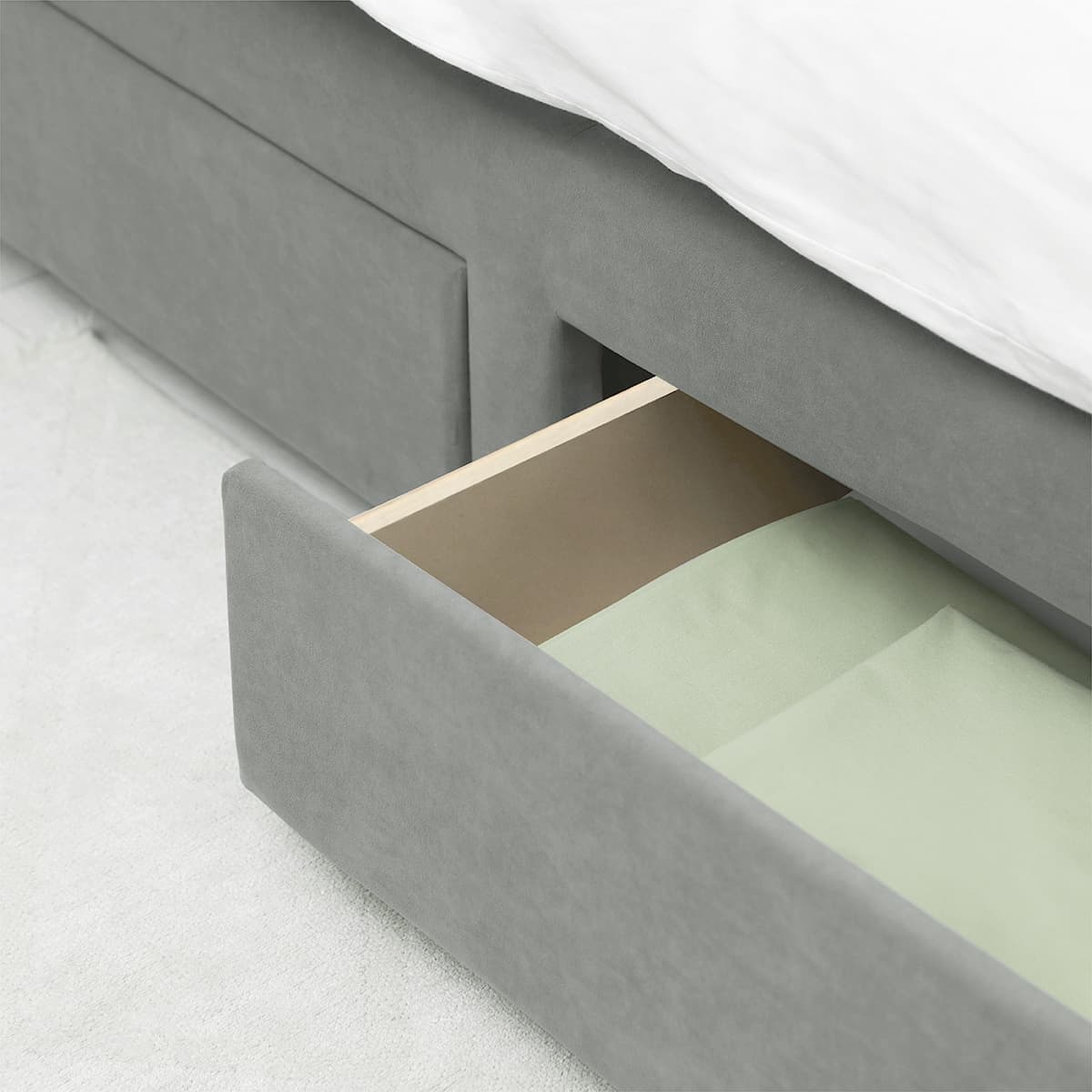 Cama con cajon premium cajon gris claro