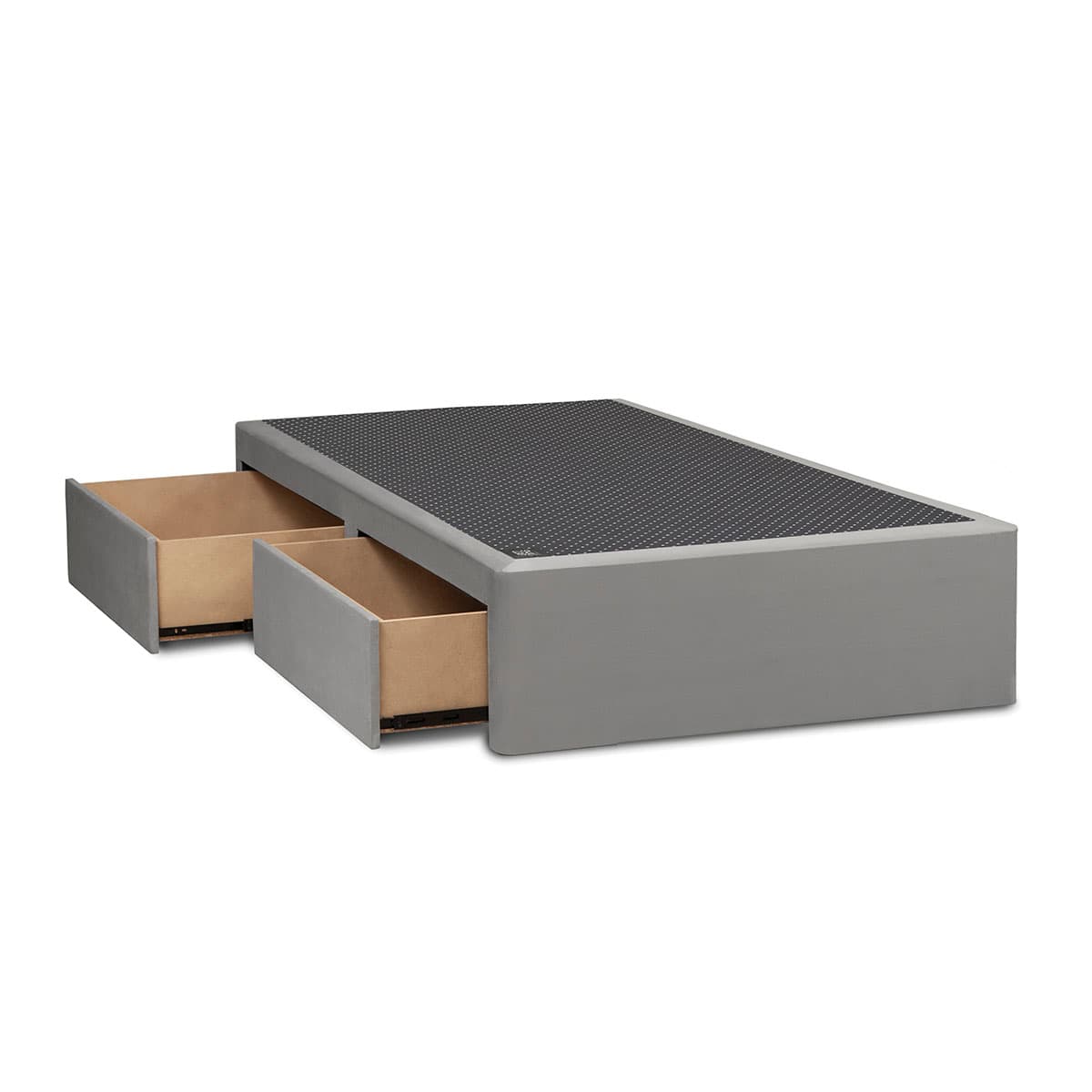 Cama con cajon premium 1 plaza gris oscuro