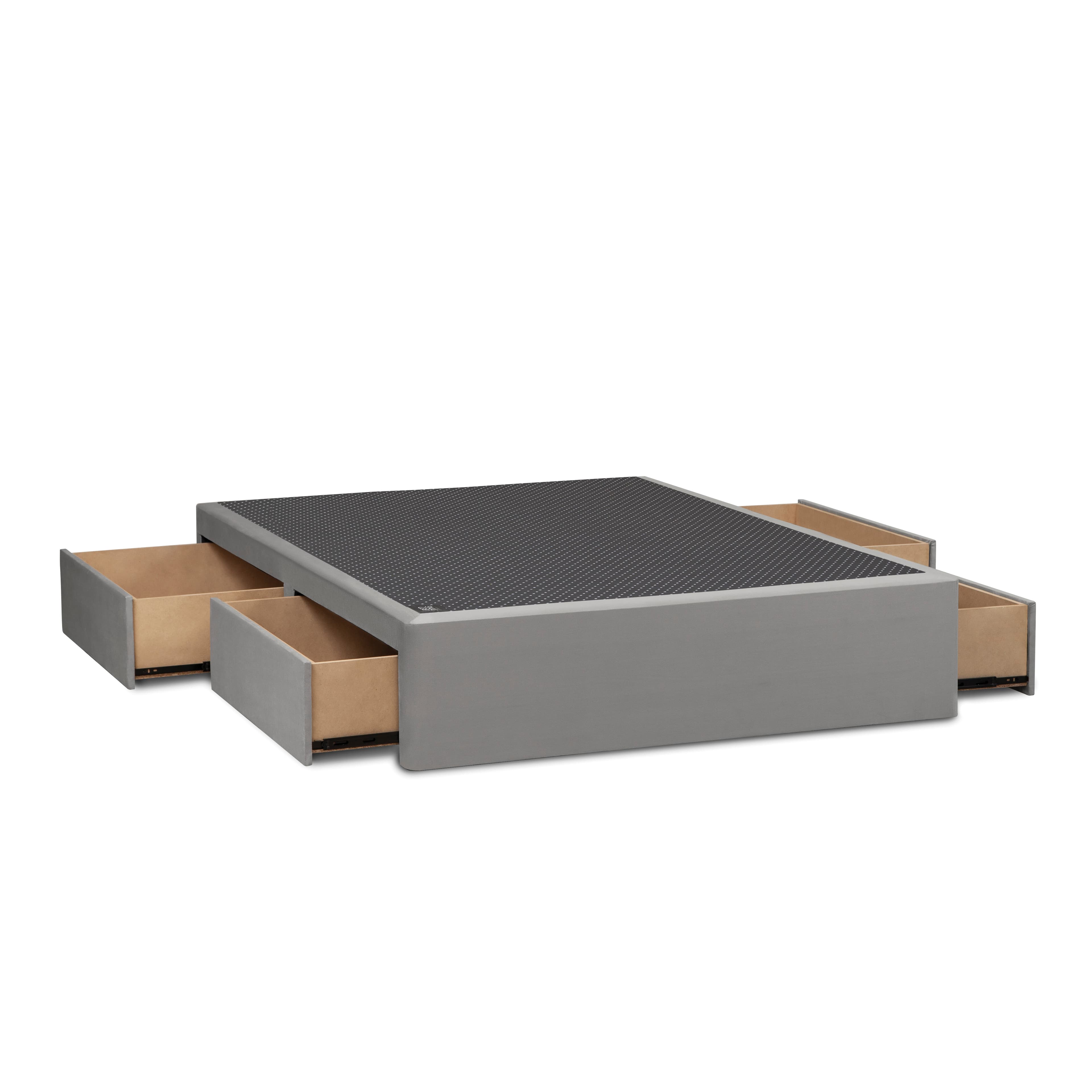 Cama con cajon premium 2 plazas gris oscuro
